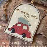 Personalised Christmas Snow Globe Plaque - Car 14368