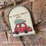 Personalised Christmas Snow Globe Plaque - Car 14368