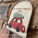 Personalised Christmas Snow Globe Plaque - Car 14368