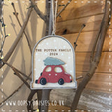 Personalised Christmas Snow Globe Plaque - Car 14368