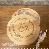 Personalised Cheese Board with Daisy Wreath 14458