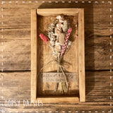 Personalised Wooden Box Frame with Flowers 14459