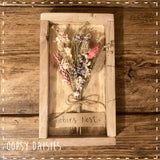 Personalised Wooden Box Frame with Flowers 14459