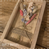 Personalised Wooden Box Frame with Flowers 14459