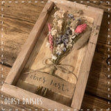 Personalised Wooden Box Frame with Flowers 14459