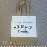 Canvas Tote Bag - All Things Lovely 14460