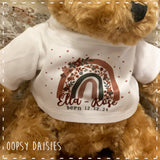 Personalised Teddy 20cm Rainbow 14468