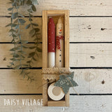 Hand Painted Snowman Candle Gift Set 14473