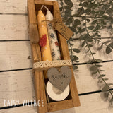 Hand Painted Floral Candle Gift Set 14474