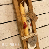 Hand Painted Floral Candle Gift Set 14474