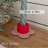 Hand Painted Flower Candle Stick Holder 14476