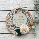 Embroidery Hoop - God is Within Her 14479