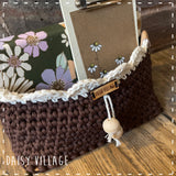 Crochet Oblong Storage Basket 14489