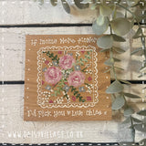 Coaster Wooden Personalised - Roses 14501