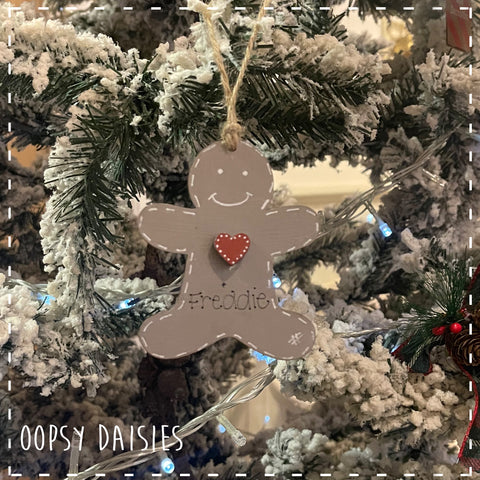 Gingerbread Man Christmas Personalised Plaque 4040