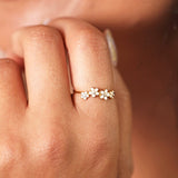 Sterling Silver Daisy Ring in Gold L/XL 14395