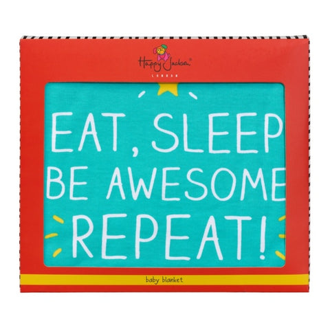 Happy Jackson Eat, Sleep Baby Blanket 4766