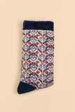 Powder Cosy Sock - Fair Isle in Cream 14430