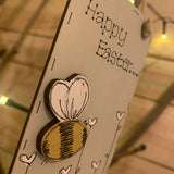Bees & Daisies Mini Plaque - Bee & Hearts 8623