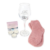 Me To You Wine Glass, Socks & Tea Light 14123