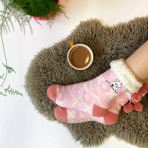 Moomin Slipper Socks with Love Design 14143