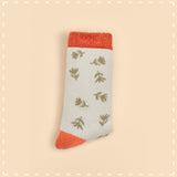 Powder Cosy Sock - Happy Hedgehog in Cream 14353