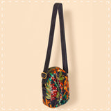 Powder Velvet Out & About Bag - Botany Bliss in Charcoal 14354