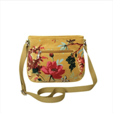 Eden Velvet Rosy Bag in Mustard Botanical 14335