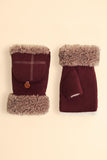 Powder Mittens - Anna in Burgundy 14431