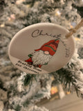 Gnome Porcelain Bauble - Staying Gnome for Christmas 10783