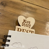 Personalised Wooden Bookmark - Heart Best Teacher 11443