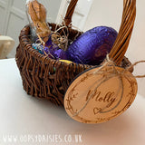 Easter / Flower Girl Basket with Personalised Name Tag 12732