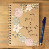 Handmade Notebook with Floral Wreath - My Grace is 9889