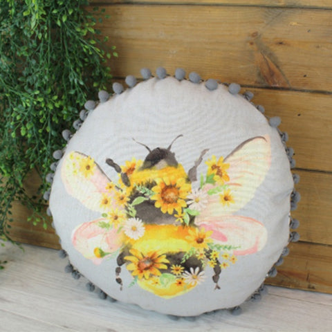 Bee Floral Round Cushion 12787