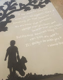 Silhouette with Tree in Md Frame - Walking with Teddy 5511