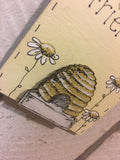 Bees & Daisies Mini Plaque - Bee-utiful Friend (Also available BLANK) 8621