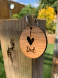 Keyring Round with Cutout - I (heart) Dad 9062