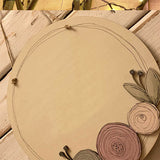 Personalised Round Plq with Round Flowers - Pastel 9823