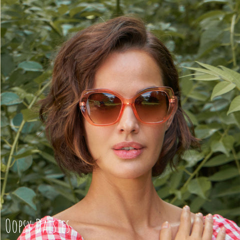 Powder Limited Edition Sunglasses - Brianna in Mandarin/Sage 13731