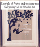 Silhouette with Tree in Md Frame - Walking with Teddy 5511