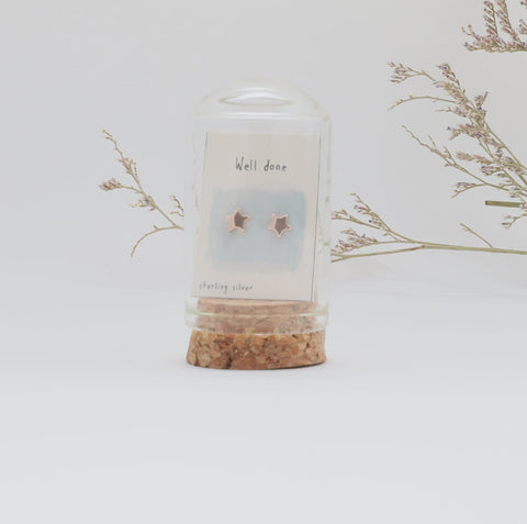 Mini Clocke Bottle Earrings - Well Done / Mini Star 13744
