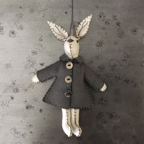 White Rabbit with Grey Jacket - Emily 9600