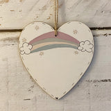 Personalised Rainbow Heart Plq 9913