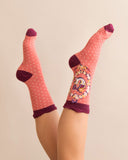 Powder Alphabet Ankle Sock - G 8008